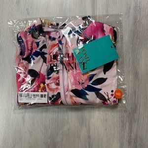 Posh peanut dusk rose footie ruffled zipper